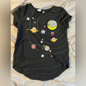 Girls galaxy t-shirt.